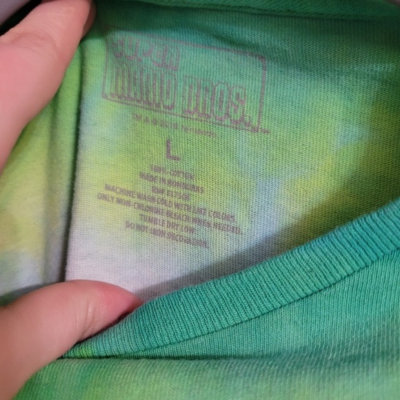 NES Nintendo Mario Bros Hand Tie-Dyed Shirt - Picture 4 of 11